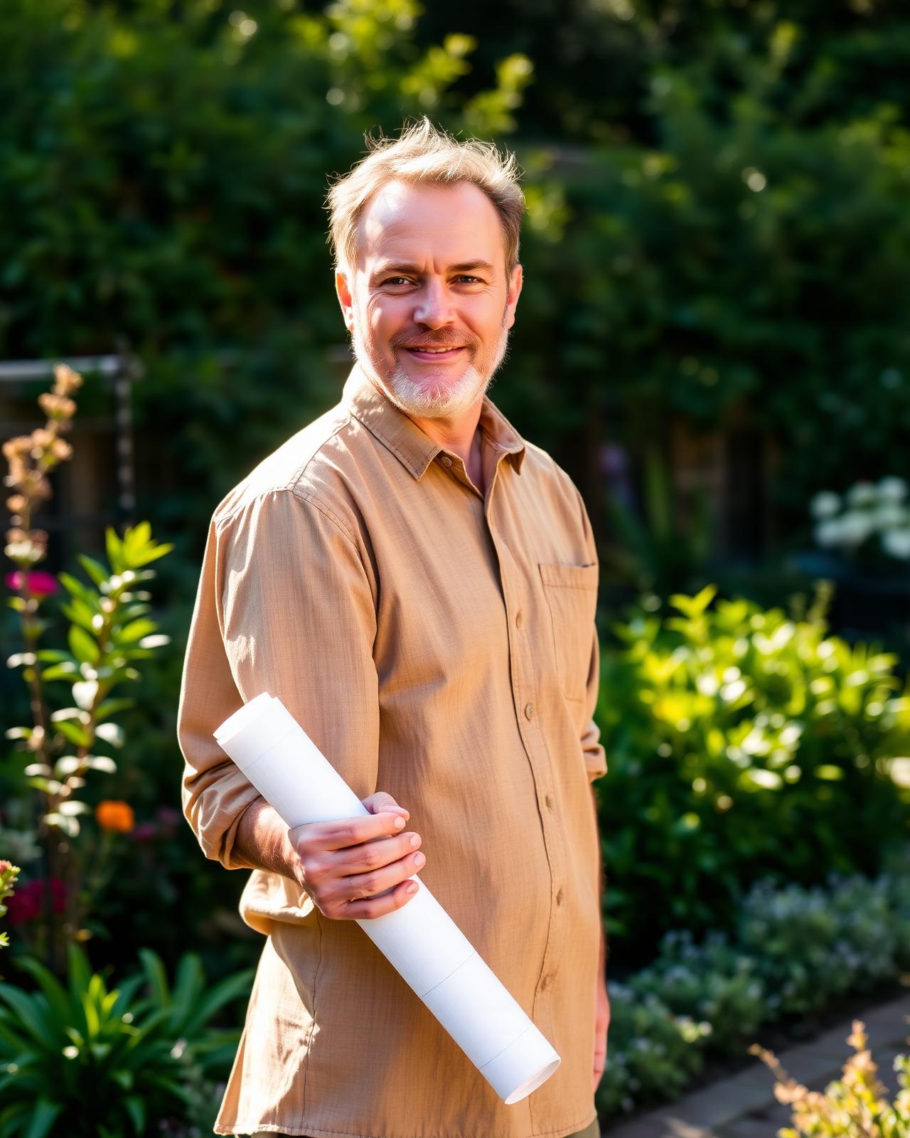 Founder of Forever Turf in a Melbourne residential garden