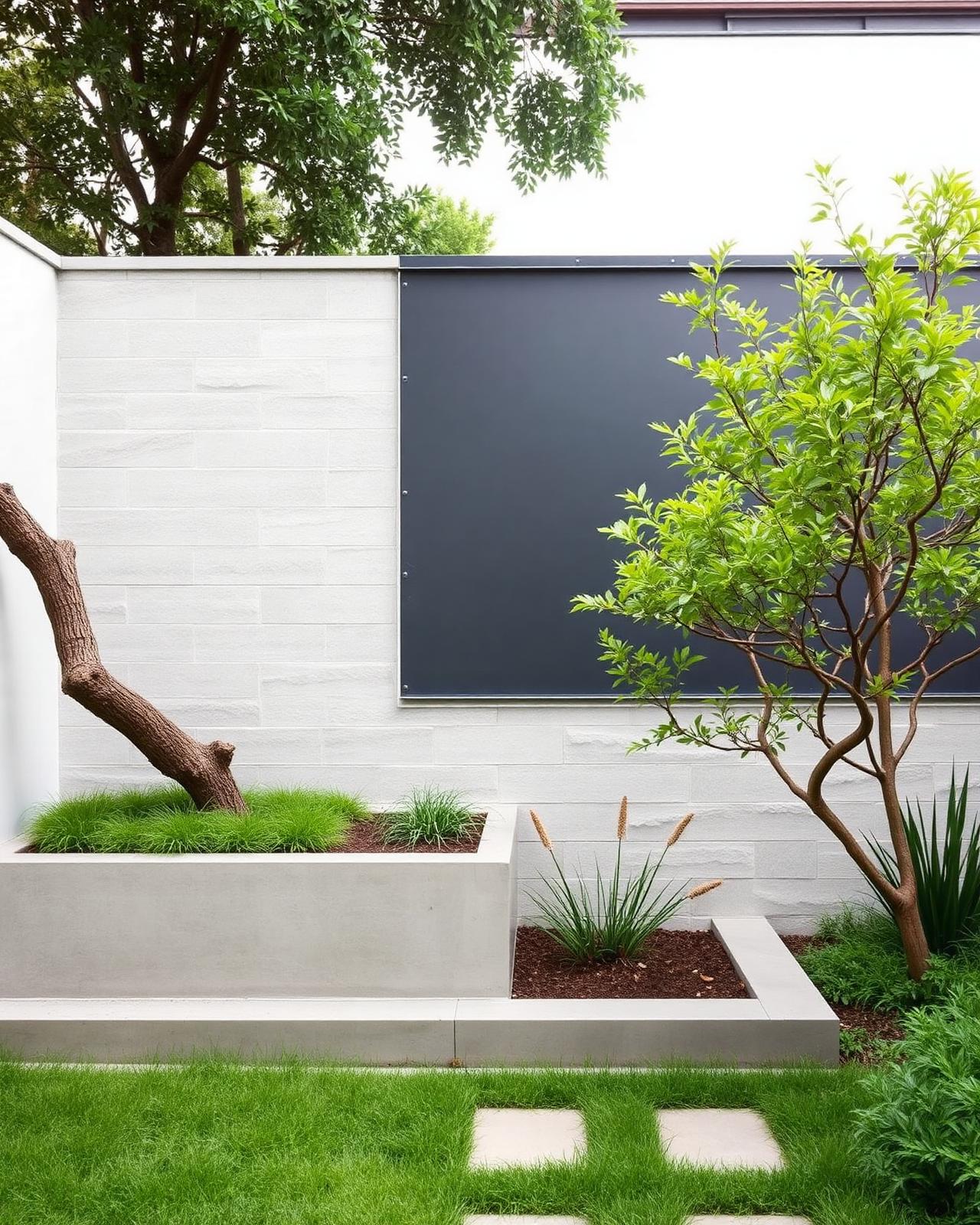 South Yarra contemporary courtyard with limestone wall
